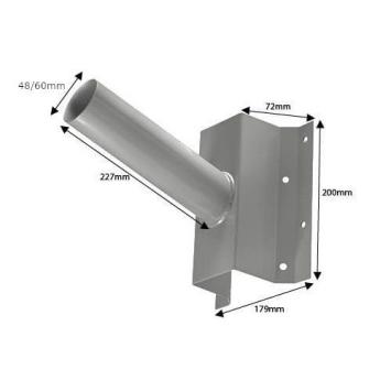 Schuine muursteun voor straatverlichting - Ø48/60mm