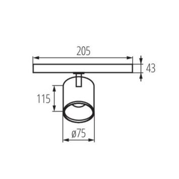LED Railspot 18 Watt ACORD - Zwart - 4000K - 1800 Lm - 60°