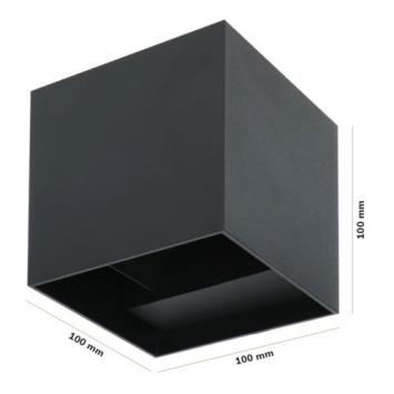 LED Wandlamp Cubo - 2700K - 6 Watt - Zwart - Kubus - Dimbaar