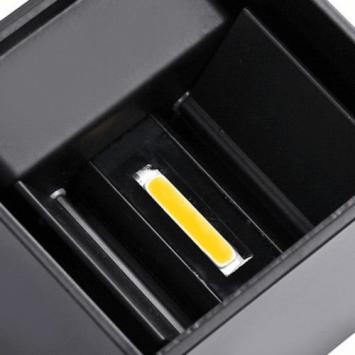 LED Wandlamp Cubo - 2700K - 6 Watt - Zwart - Kubus - Dimbaar