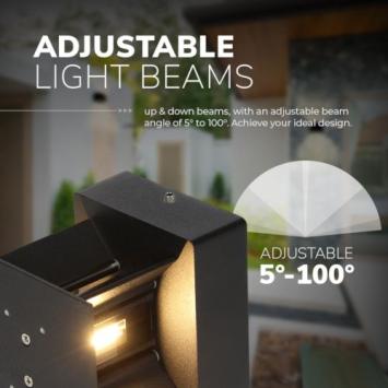 LED Wandlamp Cubo - 2700K - 6 Watt - Zwart - Kubus - Dimbaar