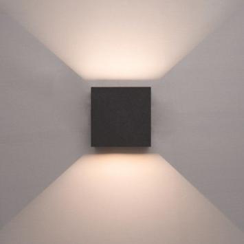 LED Wandlamp Cubo met sensor - 2700K - 6 Watt - Zwart - Kubus - Dimbaar
