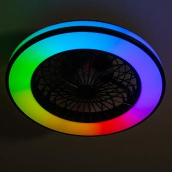 Plafondventilator met ledlamp - Plave - RGB+CCT - 48 Watt - Ø485mm