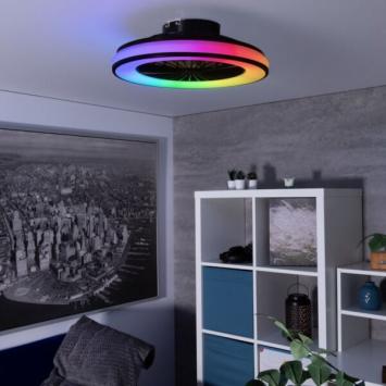 Plafondventilator met ledlamp - Plave - RGB+CCT - 48 Watt - Ø485mm