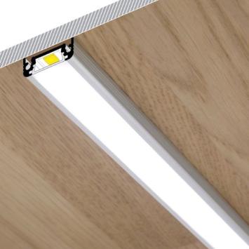 Aluminium Profiel Glans voor Ledstrip 230V 10 cm - Opbouw 20 x 8 mm - Surface 10