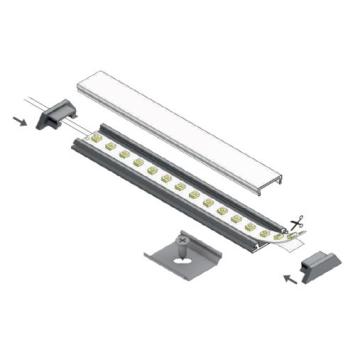 Buigbaar Aluminium Profiel Wit voor 230V Ledstrip 10 cm - Arc 12 - 20x3,3mm - 1 meter