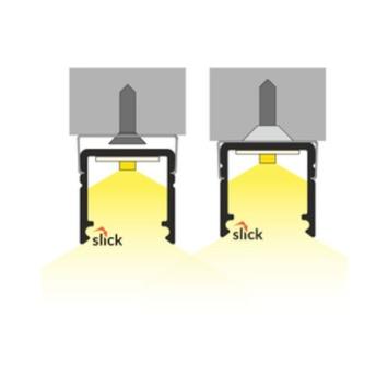 Zwart profiel (Smart 10) voor Ledstrip 230 Volt - 12 x 12 mm - 100 cm