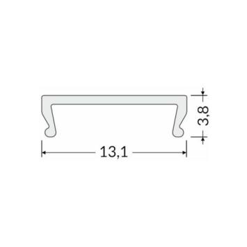 Buigbaar Aluminium Profiel Wit voor 230V Ledstrip 10 cm - Arc 12 - 20x3,3mm - 1 meter