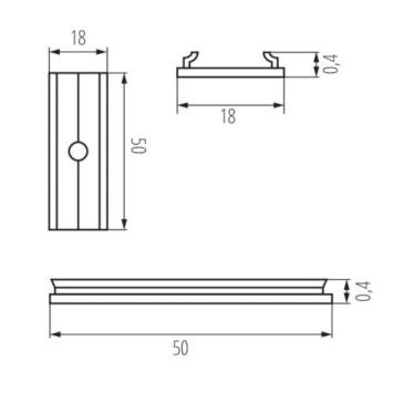Connector / Verbinding voor Ledstrip profielen - Aluminium