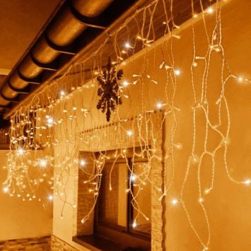 LED Kerstverlichting IJspegels - 15 meter - 300 Leds - 75 strengen (40 cm) - Warm Wit 2700K - IP44