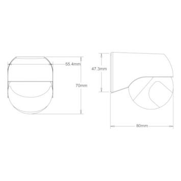 Bewegingssensor PIR met afstandsbediening - 2000 Watt - IP54 - Zwart