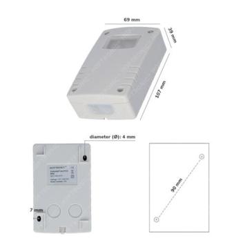 Schemerschakelaar met timerfunctie 400 Watt - IP54 - Grijs - 10A - IP44